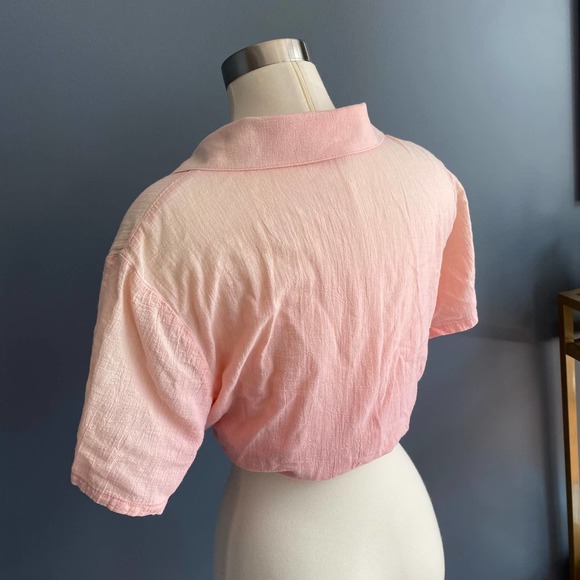 pink oversized button down shirt - Picture 9 of 12